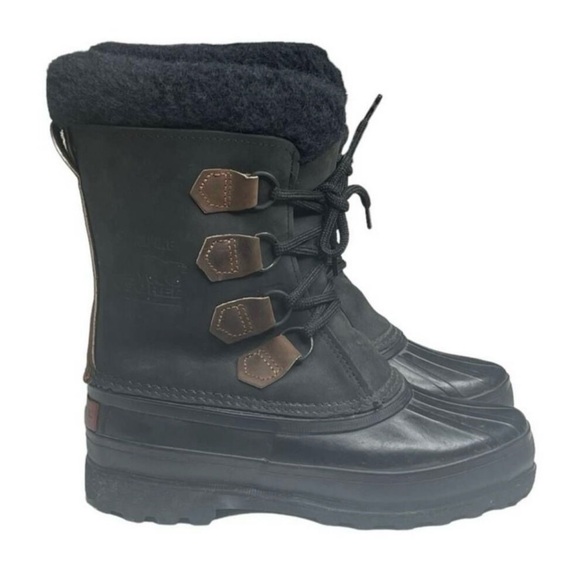 Vintage Sorel Men's Alpine Felt lined Wool Trim Winter Boots | Size 10 | Waterpr - Picture 2 of 7